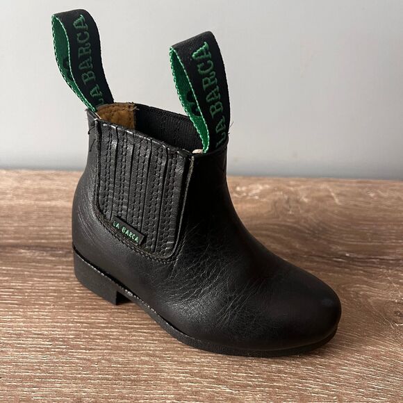 La Barca Boys Leather Half Boot Charro Vaquero Botines Sz 7.5 US (14.5 MX) - Picture 11 of 11